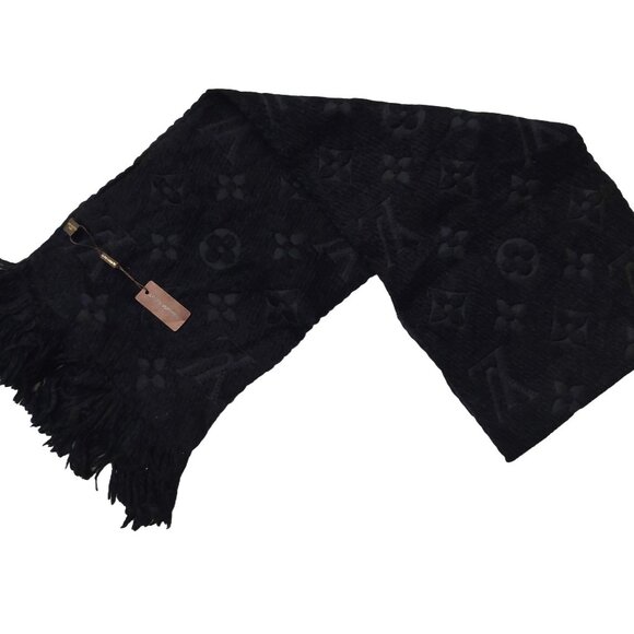 LOUIS VUITTON LV Classic Vintage Noir Black Monogram Scarf VWT - Picture 1 of 14